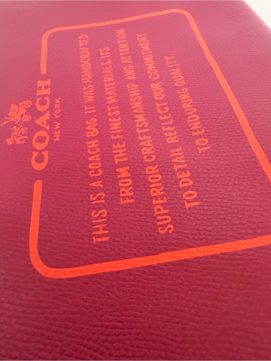 Coach Handbags - Coach Story-patch Pouch with Orange Accents